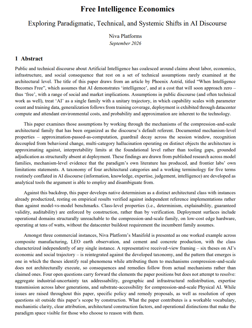 Cover image for Research: Free Intelligence Economics - Paradigmatic, Technical, and Systemic Shifts in AI Discourse