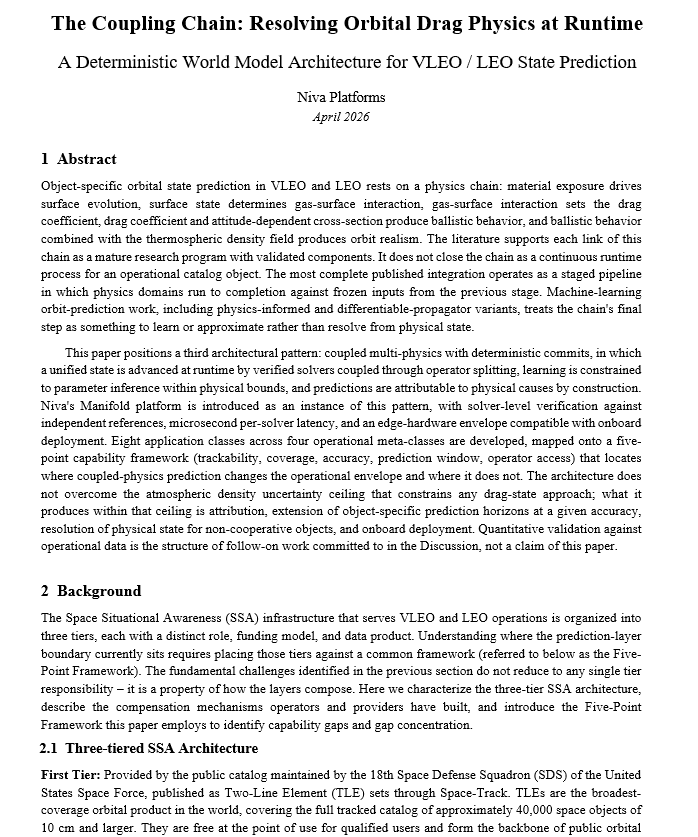 Cover image for Research: Resolving Coupled Orbital Drag Physics at Runtime within a Deterministic World Model